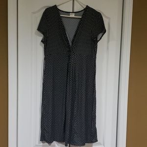 Motherhood Maternity polka dots Tie back dress Black